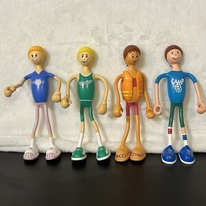 Kid Galaxy BENDOS Bendable 4 Figures Lot Swimming Basketball Camp Mindy Sassy